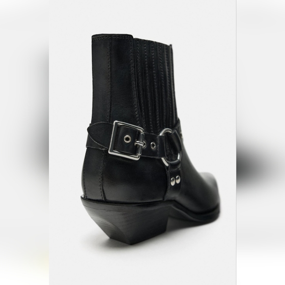 BNWT! Zara leather cowboy boots - Picture 6 of 6